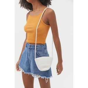 Urban Outfitters White Woven Crossbody Bag